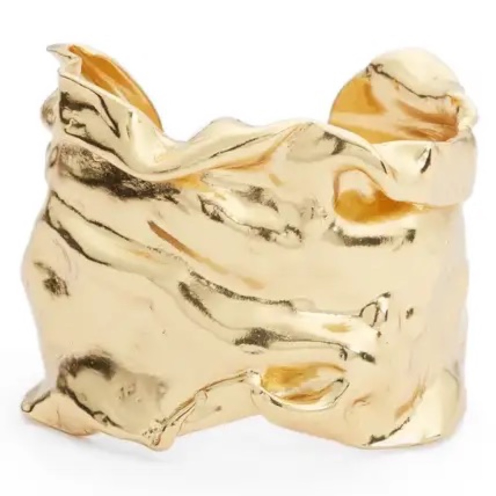 Karine Sultan Sculptural Cuffs, Gold (2)